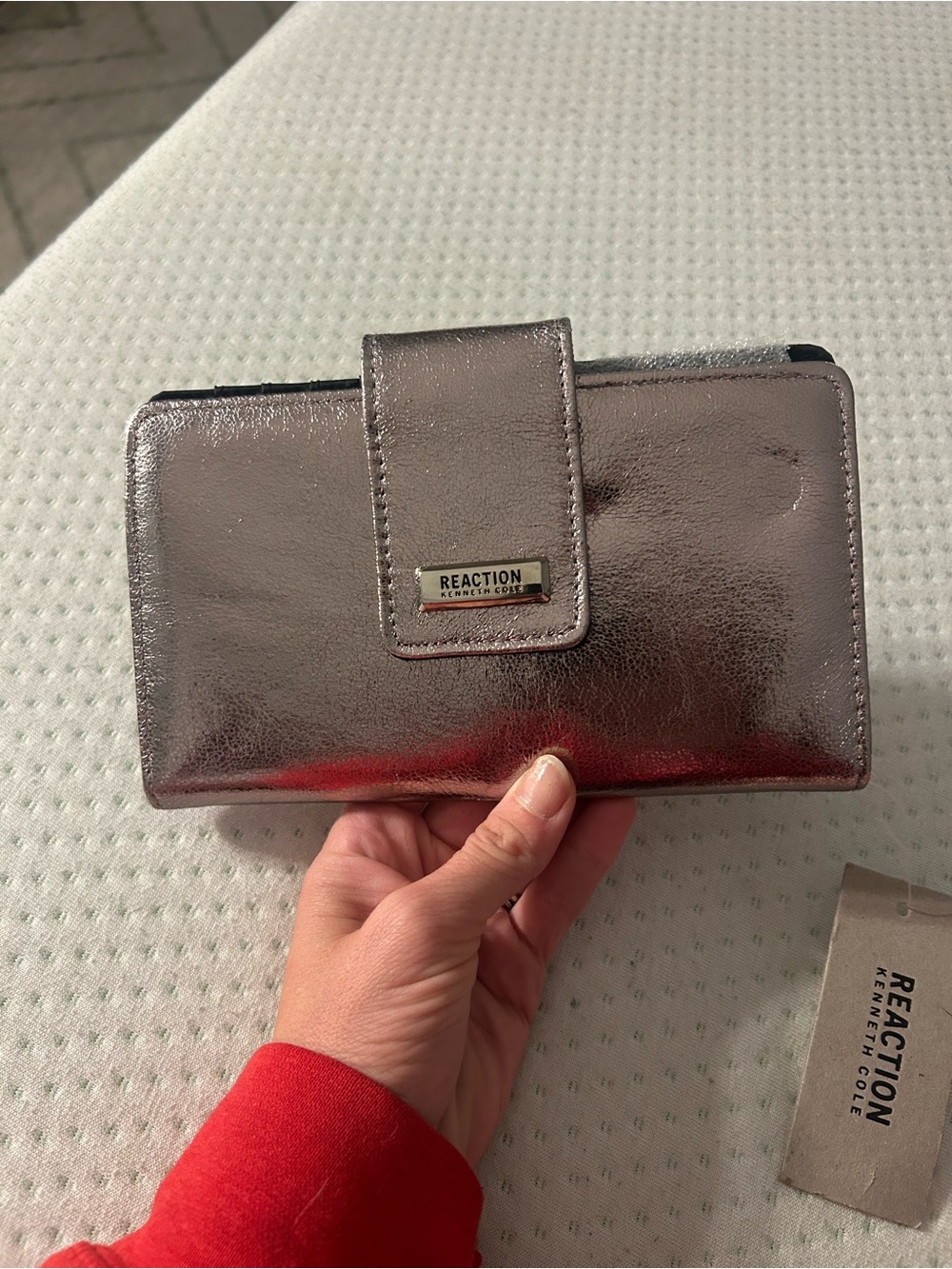 Kenneth Cole Reaction Metallic Silver Wallet